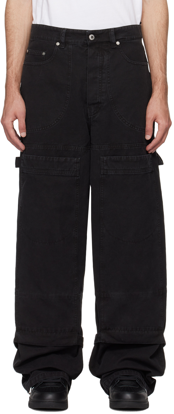 Off-white Black Garment-dyed Trousers