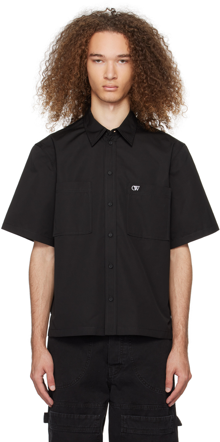 Shop Off-white Black Ow Summer Shirt In Black Whit