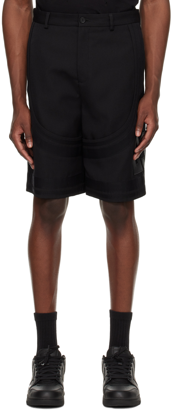 Black Formal Varsity Shorts