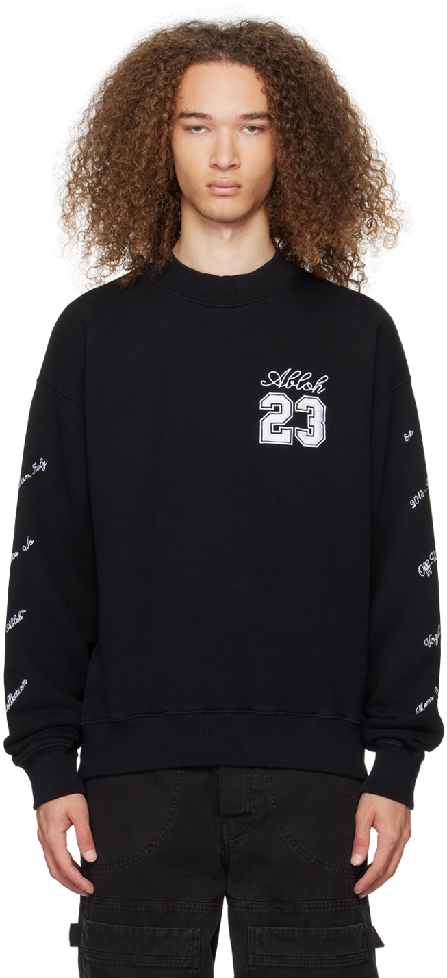 Off-white Black '23' Skate Sweatshirt In Black White