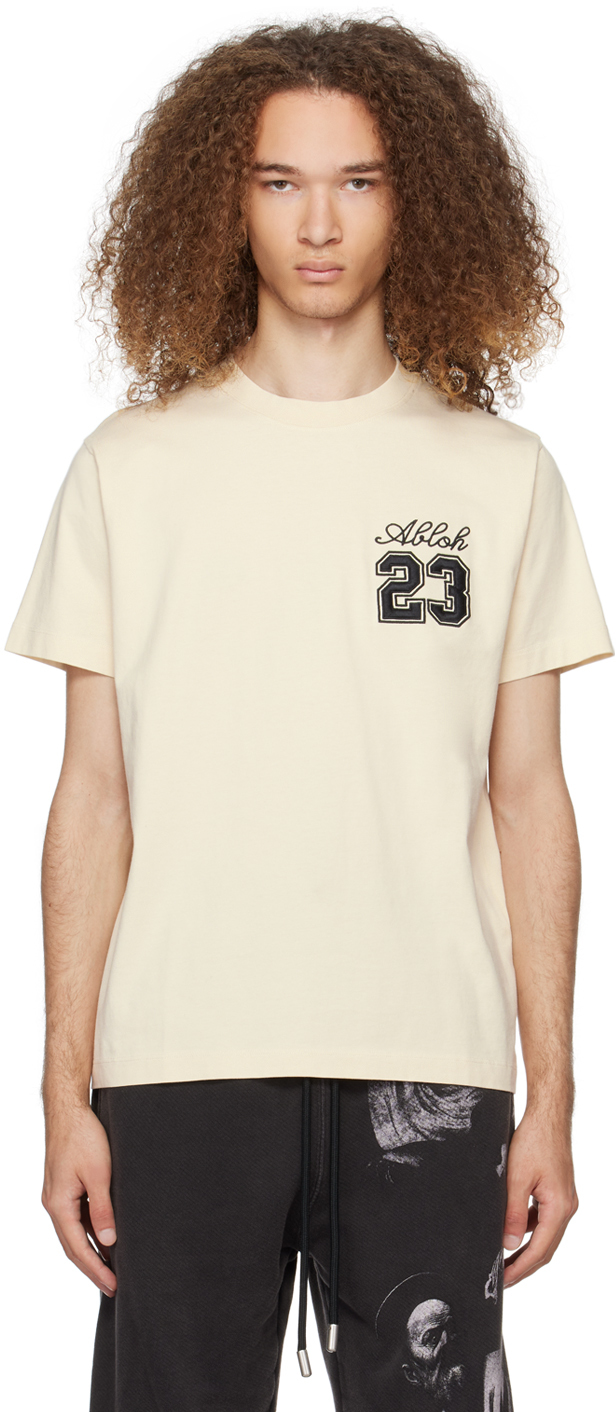 Shop Off-white '23' T-shirt In Angora Black