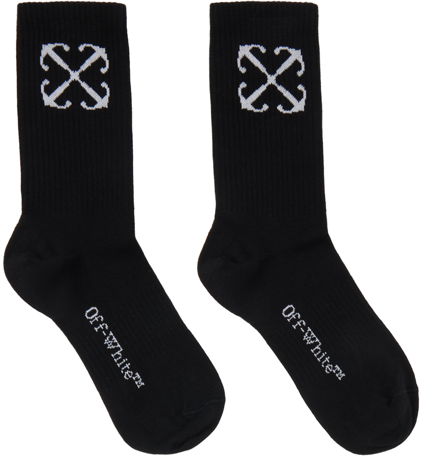 Shop Off-white Black Arrow Socks In Black White