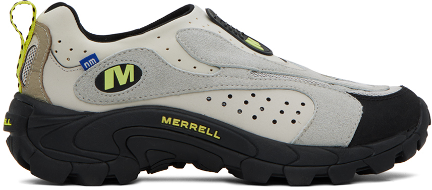 Merrell 1TRL Off-White & Gray Nicole McLaughlin Edition Moc Speed Streak Evo SE X Sneakers