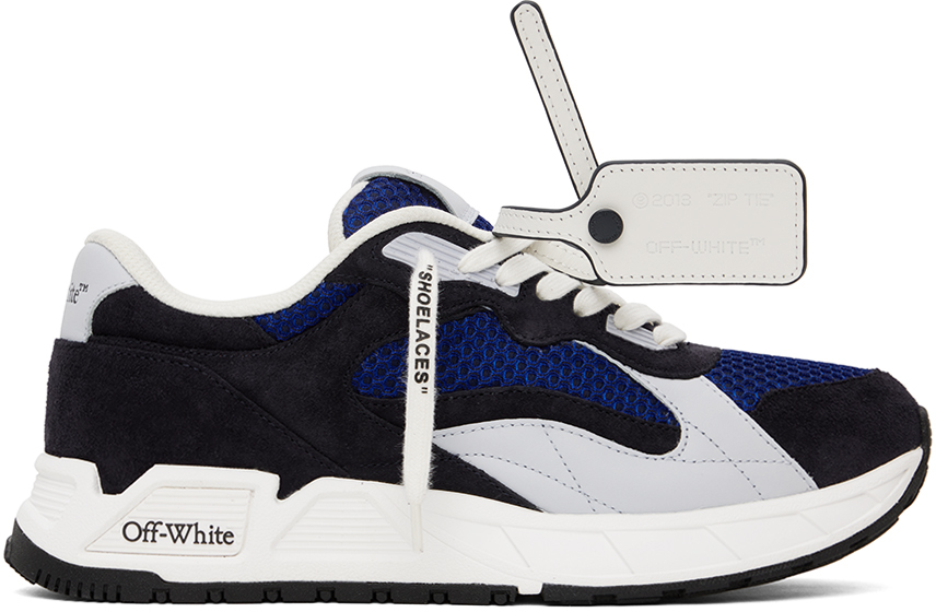 Shop Off-white Navy & Black Kick Off Shoes In Dark Blue