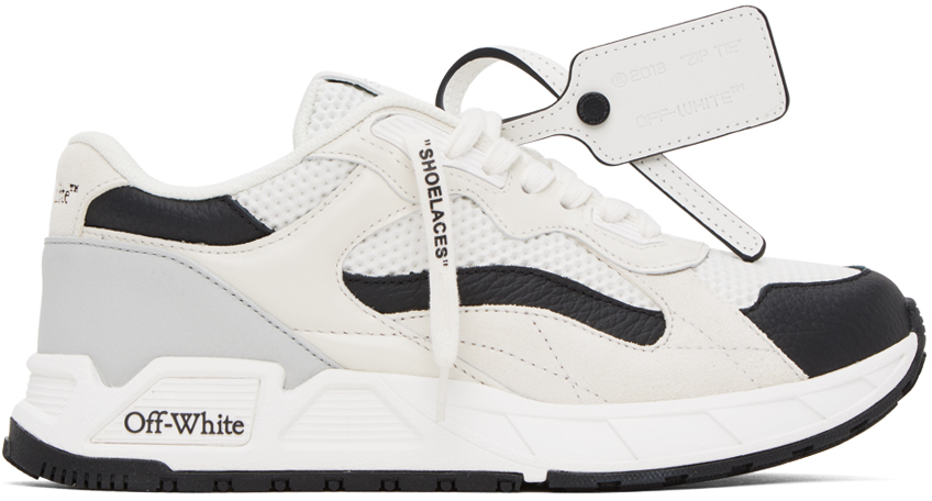 Shop Off-white White & Black Kick Off Sneakers In White Black