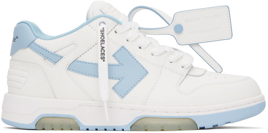 Off-white White & Blue Out Of Office Sneakers In White Light