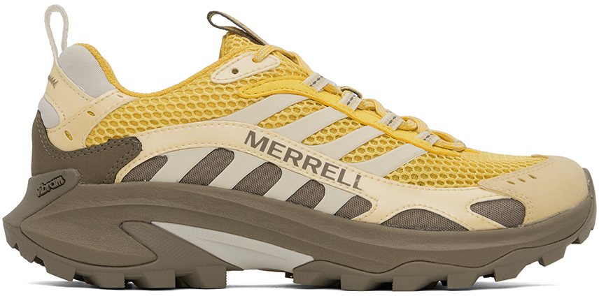 Shop Merrell 1trl Yellow & Taupe Moab Speed 2 Vent 2k Sneakers In Dijon