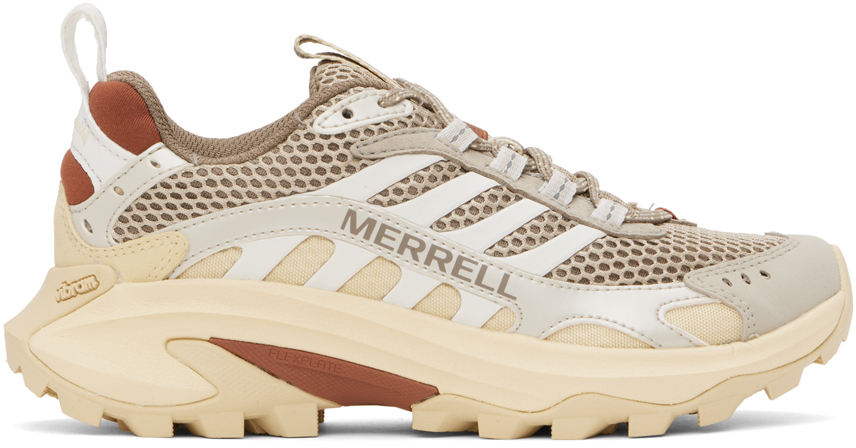 Shop Merrell 1trl Beige Moab Speed 2 Vent 2k 1trl Sneakers In Aluminum