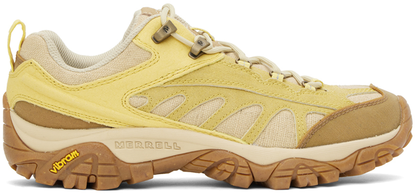 Shop Merrell 1trl Yellow Moab Mesa Luxe Eco Sneakers In Reed