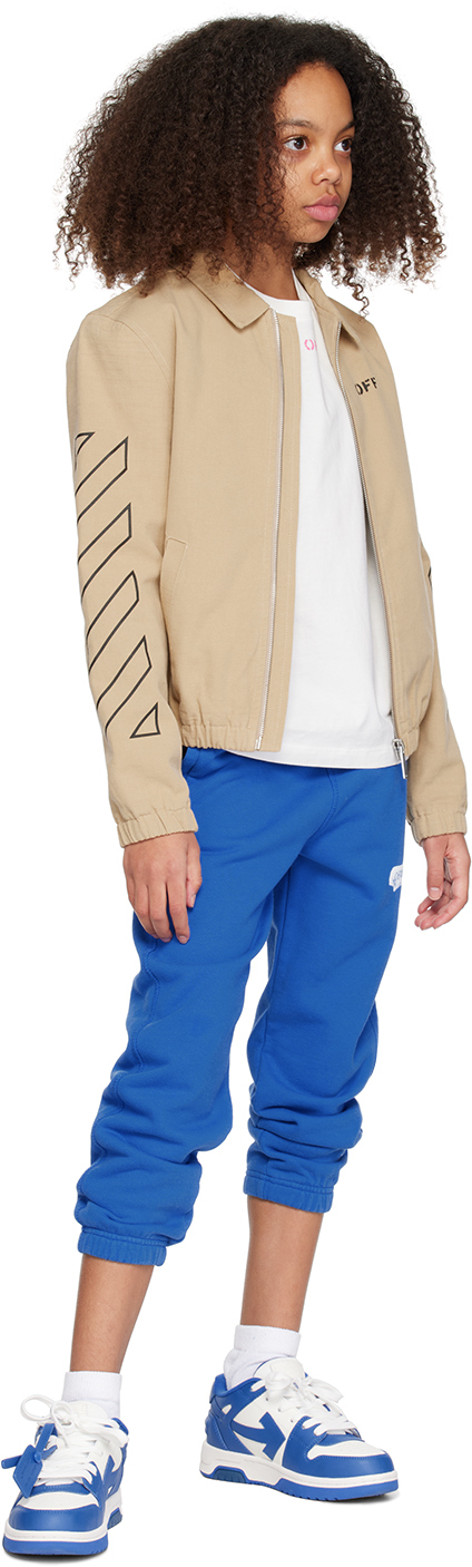 Off-white Diag Stripe-print Track Pants In Nautical Blue Wh