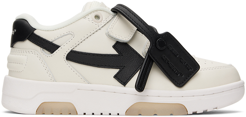 Off-white Kids  & Black Out Of Office Straps Sneakers In Off White Black