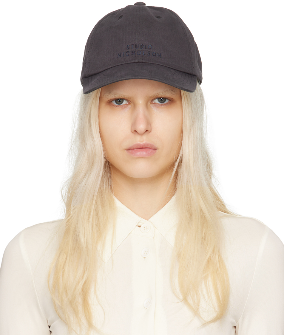 Gray Logo Cap by Studio Nicholson on Sale