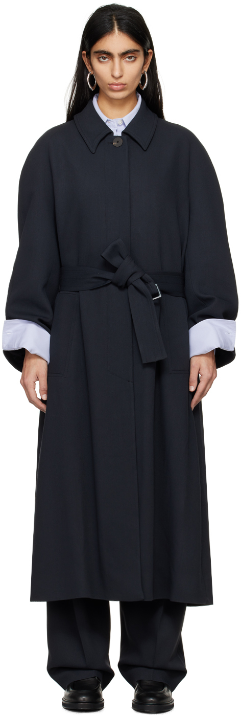 【関税込み】Studio Nicholson ネイビー Denali トレンチコート Denali Coat in Darkest Navy– Studio Nicholson