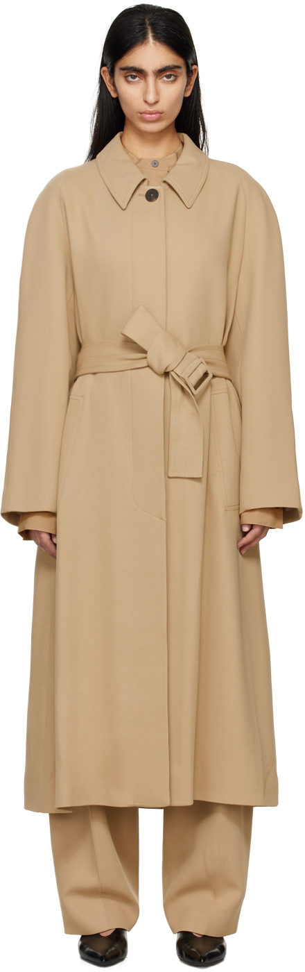 Beige Denali Trench Coat by Studio Nicholson on Sale