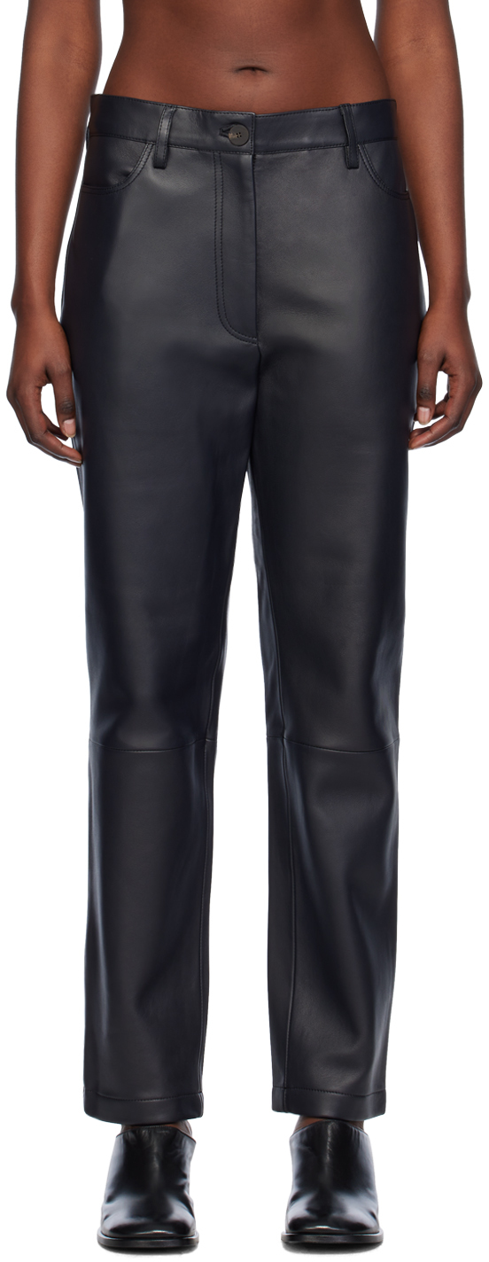 Black Opie Leather Pants