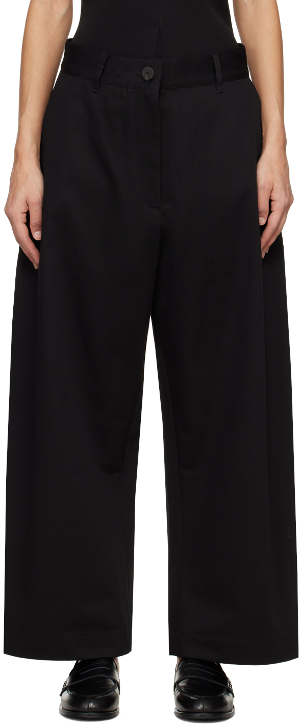 Black Chalco cropped denim trousers, Studio Nicholson