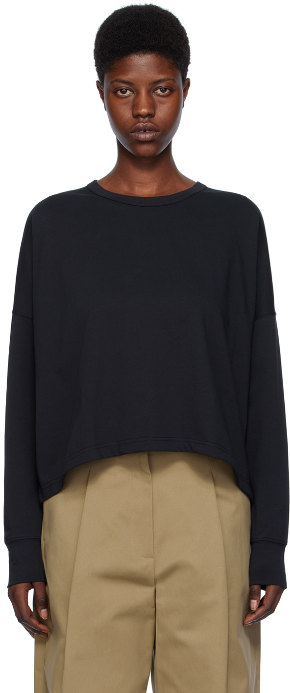 Studio Nicholson: Black Loop Long Sleeve T-Shirt | SSENSE UK