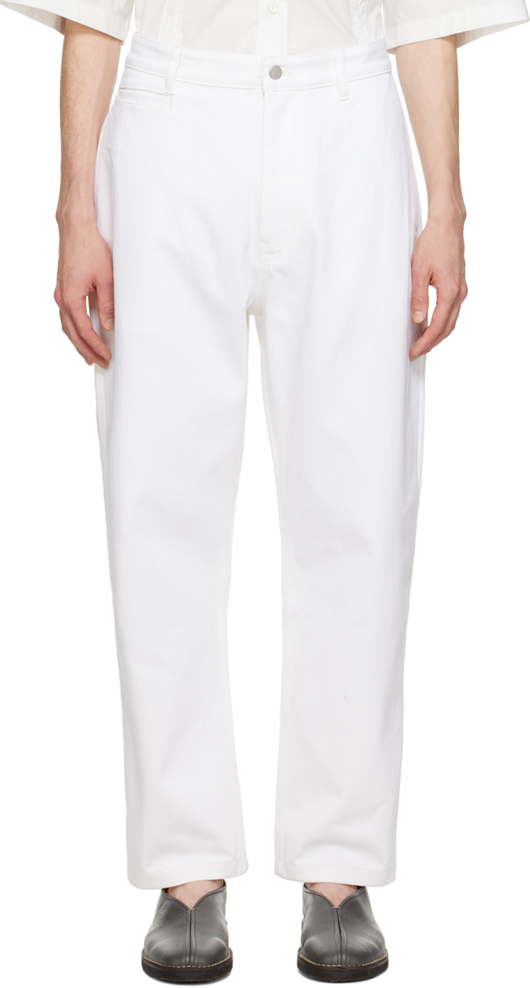 White Bill Jeans by Studio Nicholson on Sale White Bill Jeans by Studio Nicholson on Sale