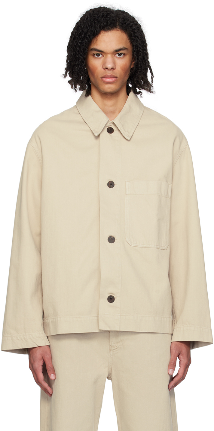 Studio Nicholson: Beige Ease Denim Jacket | SSENSE