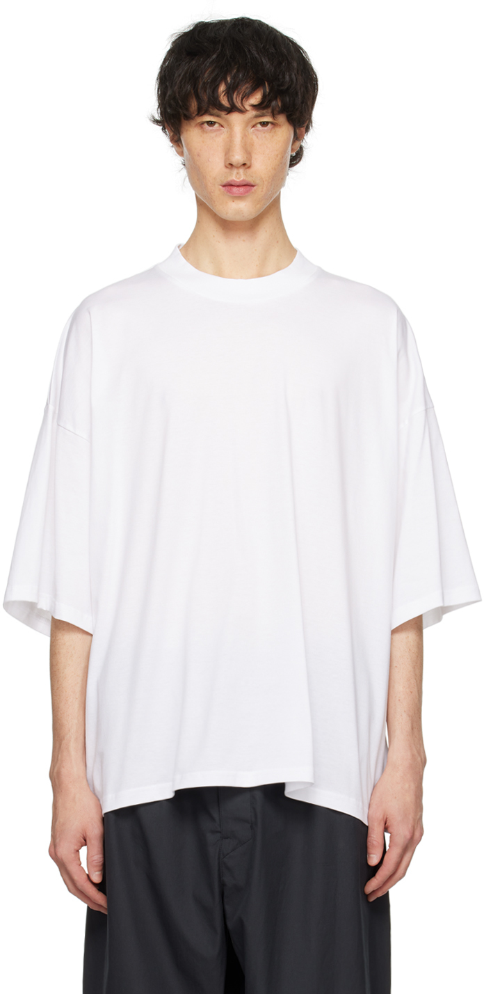 Studio Nicholson White Piu T-shirt In Optic White