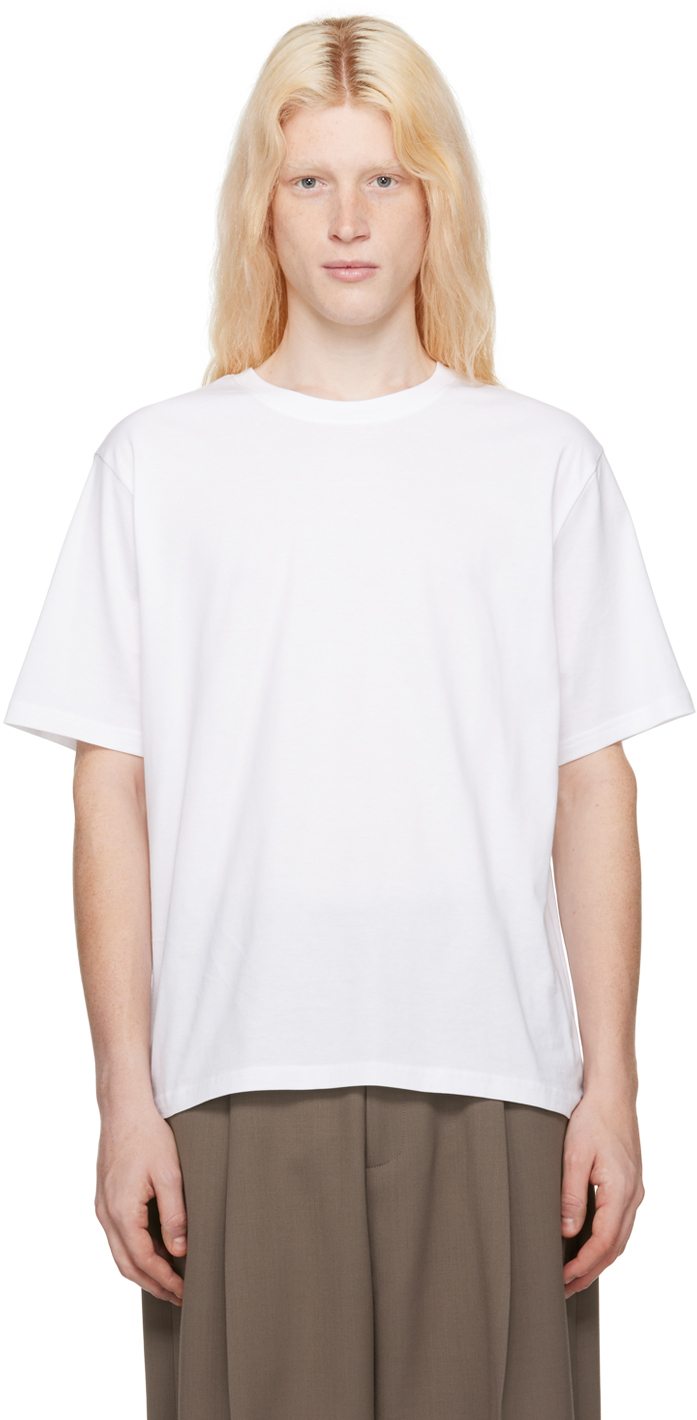Shop Studio Nicholson White Bric T-shirt In Optic White