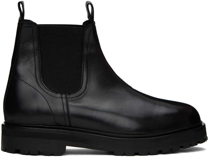 Studio Nicholson: Black Kick Chelsea Boots | SSENSE