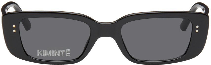 Kimhēkim Black One Logo Slim Sunglasses
