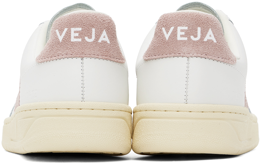 Veja Recife Logo Leather Sneaker In Extra White/babe