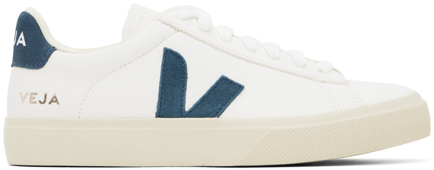 VEJA White Campo ChromeFree Leather Sneakers