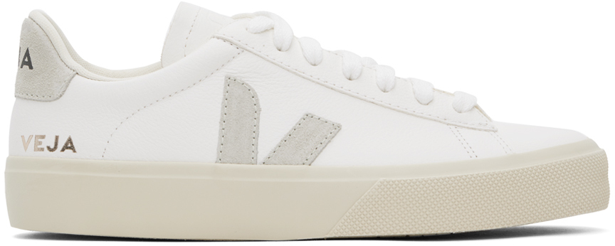 VEJA White Campo Chromefree Leather Sneakers