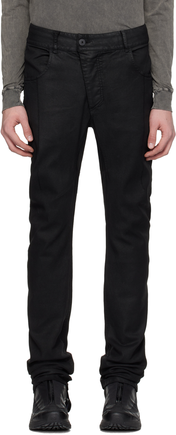 Shop 11 By Boris Bidjan Saberi Black P1c Jeans In Black Coated
