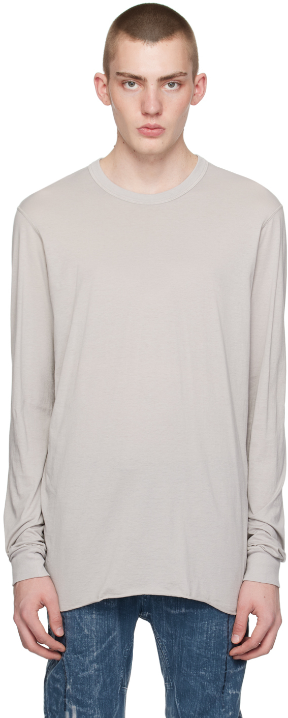 Shop 11 By Boris Bidjan Saberi Gray Ls1b Long Sleeve T-shirt In Light Grey