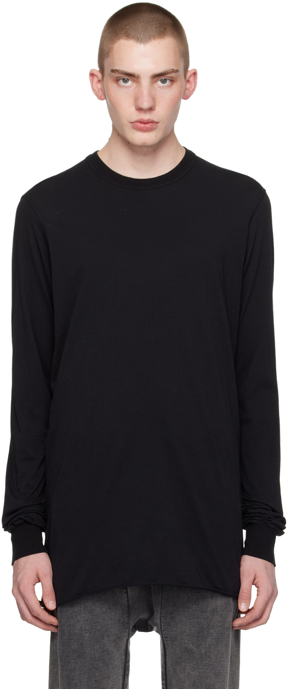 Shop 11 By Boris Bidjan Saberi Black Ls1b Long Sleeve T-shirt In Black Dye
