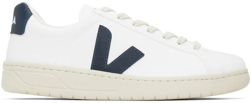 Shop Veja White & Navy Urca Cwl Sneakers In White_nautico