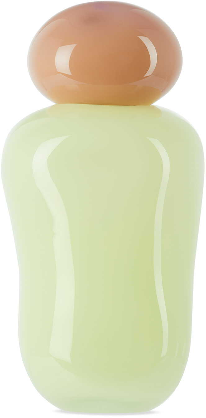 Helle Mardahl Pink & Yellow Bon Bon Medi Vase In Rhubarb & Pear