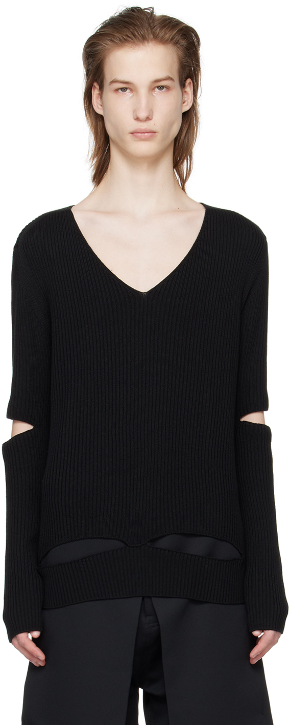 Shop T/sehne Black Ribbed Sweater