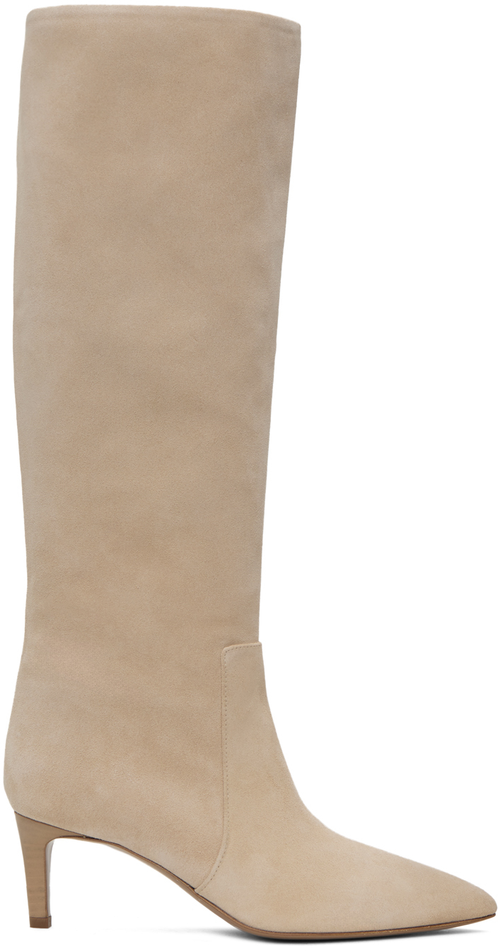 Cream suede outlet booties