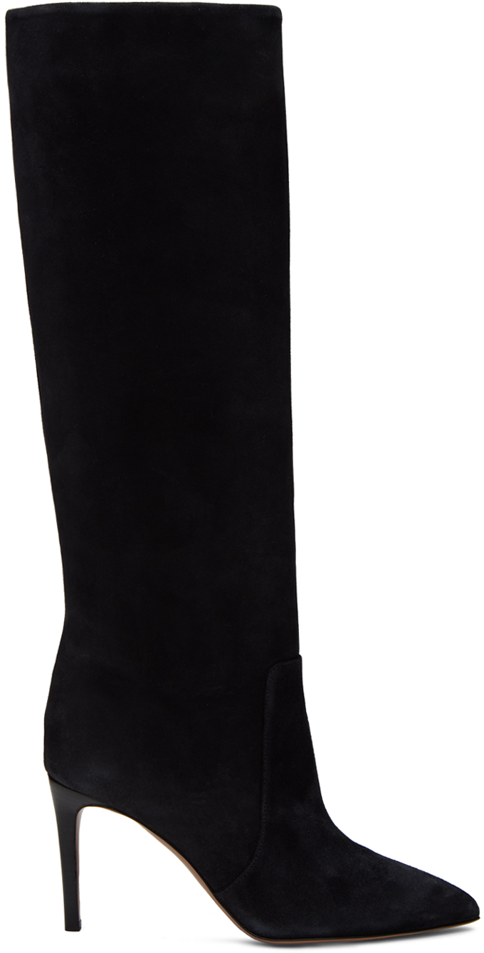 Paris Texas Black Stiletto 85 Tall Boots In Off Black
