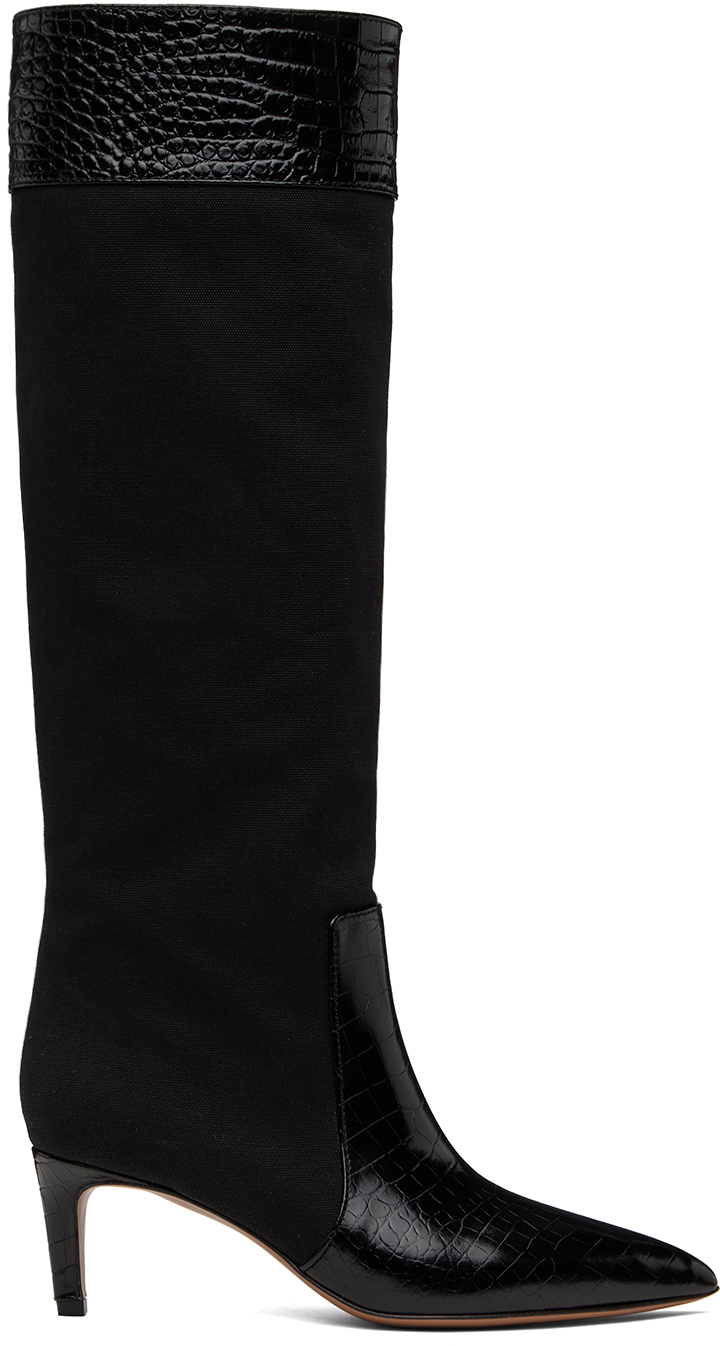 Shop Paris Texas Black Stiletto 60 Tall Boots In Carbone-black
