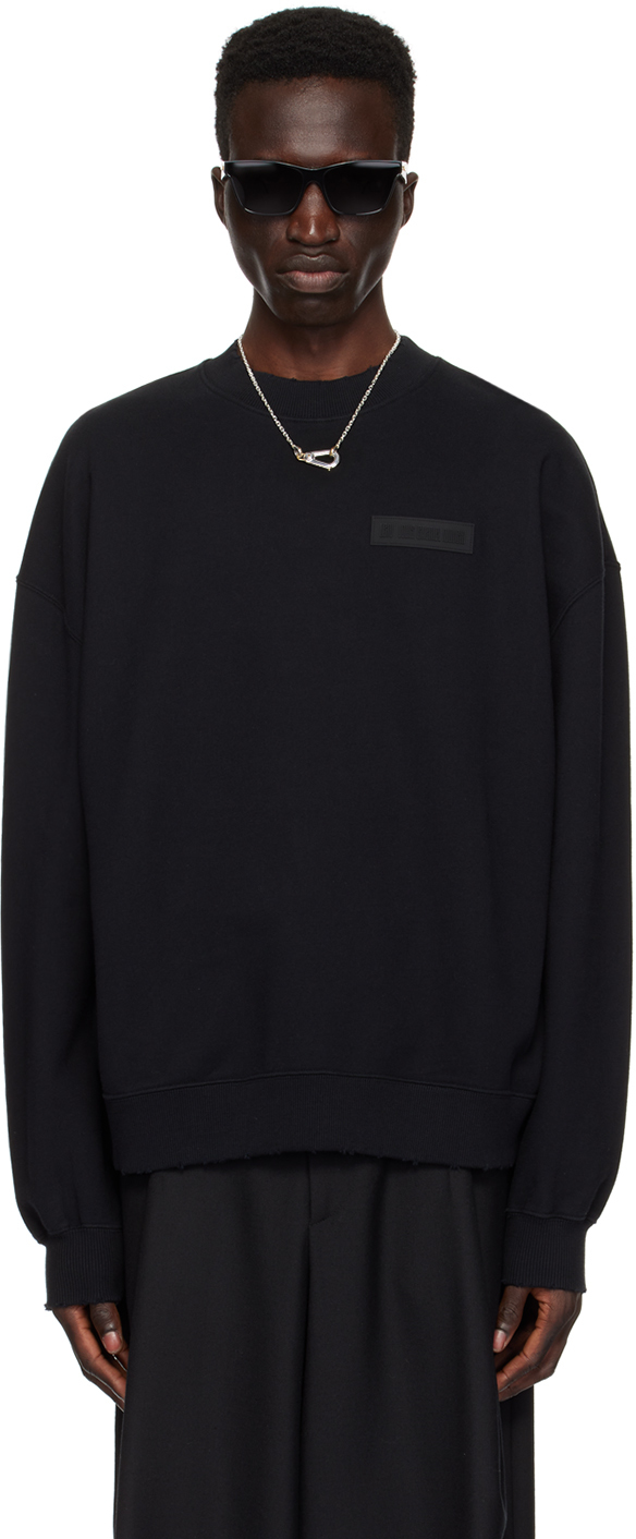 Shop Lgn Louis Gabriel Nouchi Black Patch Sweatshirt In Black 001