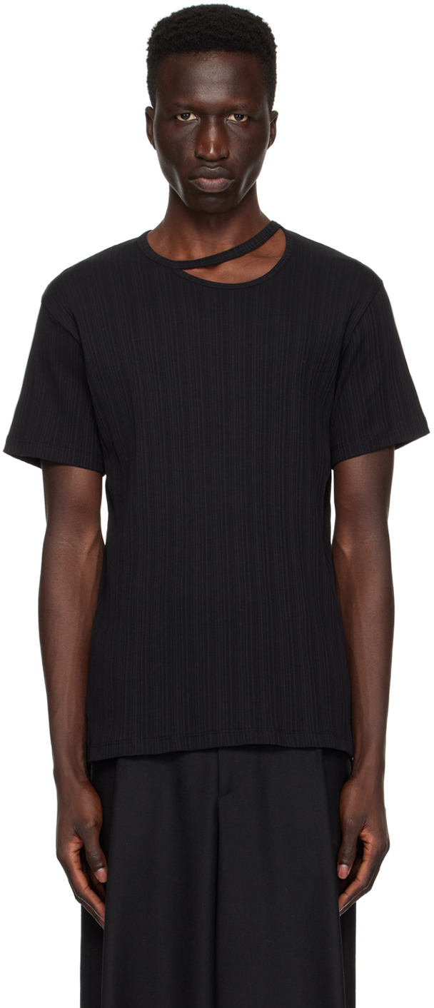 Shop Lgn Louis Gabriel Nouchi Black Cutout T-shirt In Black 001