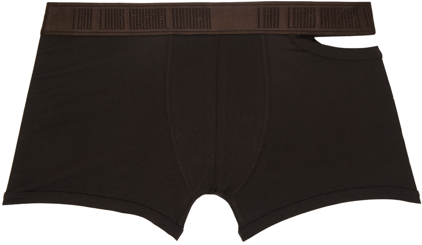 Brown Asymmetrical Opening Boxers