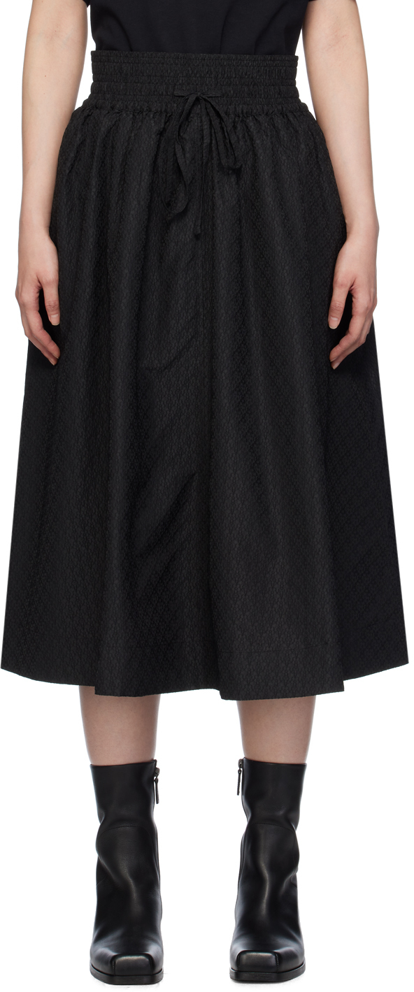 Black Meir Midi Skirt
