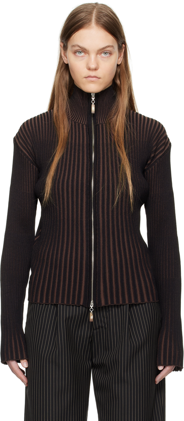 Soulland Brown Nika Sweater In Brown Multi