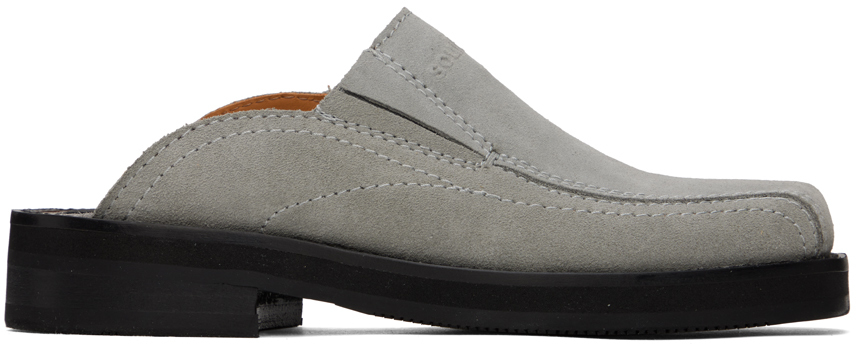 Soulland Gray Maja Suede Mules