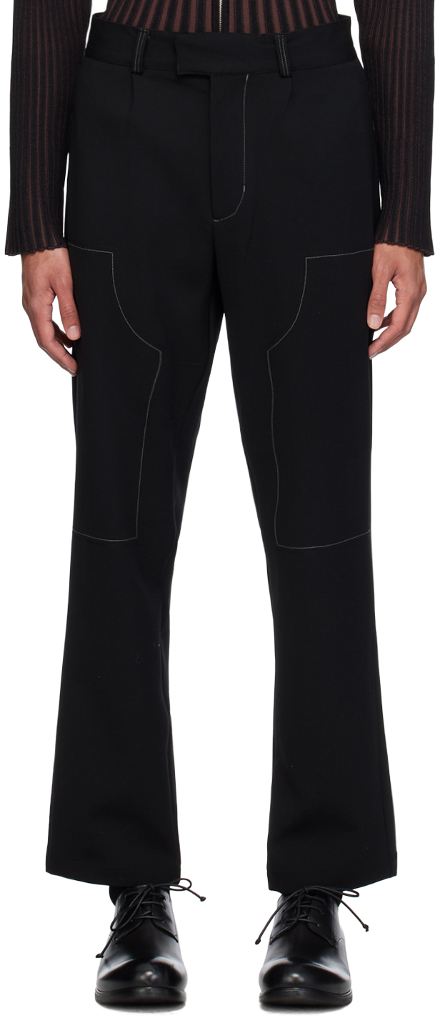 Soulland Black Emery Trousers In Black Multi