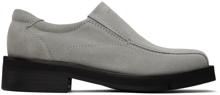 Shop Soulland Gray Moog Suede Loafers In Grey