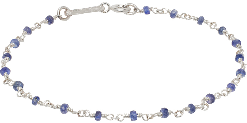 Pearls Before Swine Silver & Blue Taeus Bracelet In Silver Sapphire
