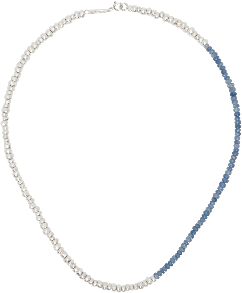 Pearls Before Swine Silver Zea Necklace In Silver Sapphire