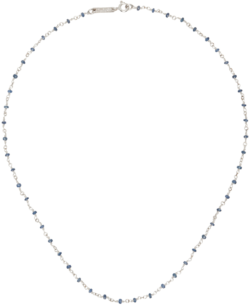 Pearls Before Swine Silver & Blue Taeus Necklace In Metallic
